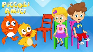 Il Gioco Delle Sedie Musicali NUOVA canzone  Canzoni per Bambini con Piccoli Amici [upl. by Elleinet326]