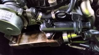 BMW E60 530d  Main Engine and EGR Thermostat change [upl. by Aivizt]