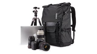 Camera bags  Thule Covert DSLR Rolltop Backpack [upl. by Nojel]