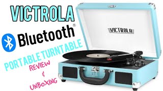 The Victrola BT Suitcase Turntable Unboxing amp REVIEW [upl. by Annawoj615]