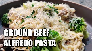 Ground Beef Alfredo Pasta [upl. by Ruon]