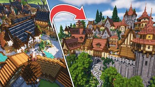 I Built The MOST INSANE MEDIEVAL CITY in Minecraft [upl. by Riatsila]