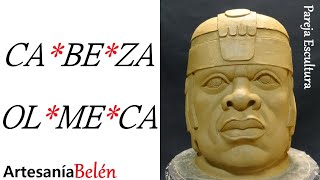 Escultura de Cabeza OlmecaOlmec Head Sculpture [upl. by Nylodnew]