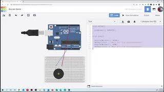 Tinkercad Circuits Buzzer [upl. by Ulda]