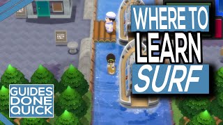 How To Surf In Pokemon Brilliant Diamond And Shining Pearl [upl. by Notneiuq]