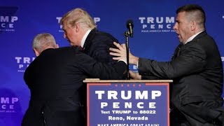 Donald Trump rushed off stage during rally in Nevada [upl. by Lirbij363]