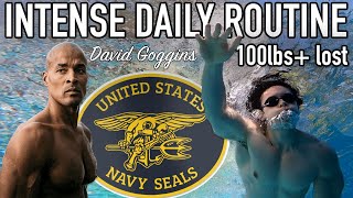 I followed David Goggins PRE NAVY SEAL daily routine 5000 CALORIES BURNED [upl. by Nela]