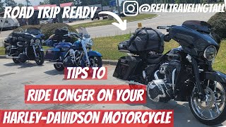 How to RIDE LONGER ON YOUR HARLEYDAVIDSON MOTORCYCLE [upl. by Nnaylime]