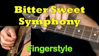 quotBitter Sweet Symphonyquot by The Verve  Fingerstyle Guitar  TAB  GuitarNickcom [upl. by Anirtek]