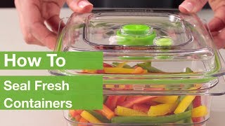 How To Seal Fresh Containers  FoodSaver® [upl. by Adamec947]