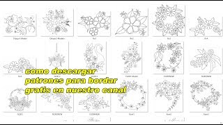 Como Descagar Patrones para Bordar en el Canal [upl. by Asseret164]