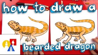 How To Draw A Bearded Dragon [upl. by Orutra]