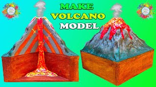 How to make Volcano Model for School  College Project  Science Fair  DIY Volcano Model [upl. by Akili]