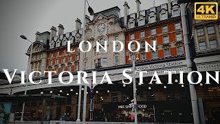 London Victoria Station Walk Through England 4K [upl. by Eleahcim]