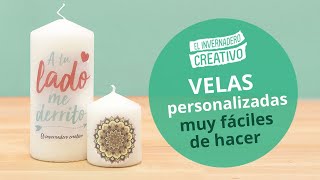 Cómo personalizar velas MUY FÁCIL  How to customize candles [upl. by Etiam534]