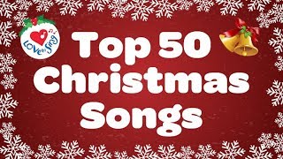 Top 50 Christmas Songs amp Carols  Over 2 Hours Beautiful Xmas Music [upl. by Eanram]