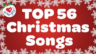 Top 56 Christmas Songs and Carols with Lyrics 🎅 [upl. by Domonic]