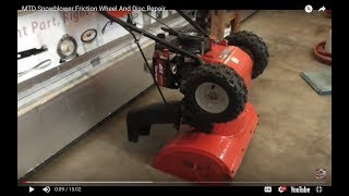 MTD Snowblower Friction Wheel And Disc Repair [upl. by Komsa]