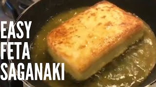 Greek Feta Saganaki Fried [upl. by Ettevi195]