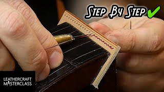 Back Stitching Leather Tutorial In Depth Leathercraft Masterclass [upl. by Avra163]