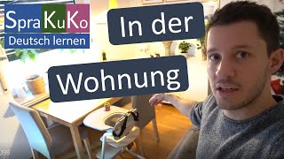 Deutsch lernen  In der Wohnung  Wortschatz Möbel  Einrichtungsgegenstände [upl. by Billy]