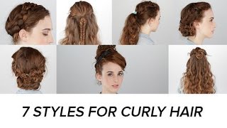 7 Easy Hairstyles For Curly Hair  Beauty Junkie [upl. by Niarfe458]