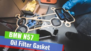 BMW F10 530d N57  Oil Filter Housing Gasket Replacement [upl. by Thevenot]