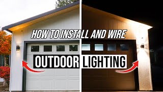 How To Install And Wire Outdoor Light Fixtures  Easy Home DIY Project [upl. by Tenay]