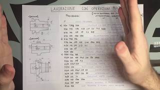 Tornio CNC Programmazione lavorazione con operazioni multiple 1 attestatura alesatura tornitura [upl. by Radmilla]