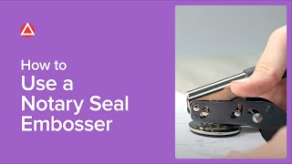 How To Use A Notary Seal Embosser [upl. by Franek]