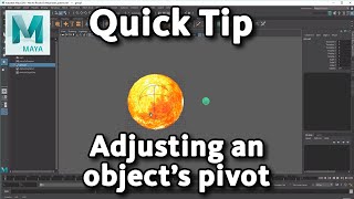 Maya Quick Tip Adjusting an objects pivot AKA its center [upl. by Aicram]