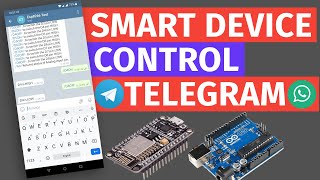 Controlling ESP8266 ESP32 Projects through Telegram Chat Bot  Smart Device control  IoT [upl. by Ainitsirk5]