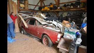 1967 SS 396 Camaro Barn Find Parked 43 Years [upl. by Eisoj]