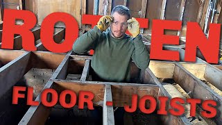 Replacing Rotten Floor Joists [upl. by Anivlis]