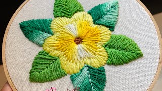 Cómo bordar flores con aguja mágica  Embroidery flowers Punch Needle [upl. by Ened]