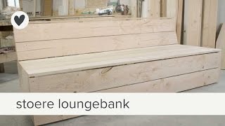 stoere loungebank van hout  diy vtwonen [upl. by Tooley]