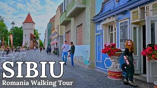 SIBIU Romania  4K Walking Tour [upl. by Annayt591]