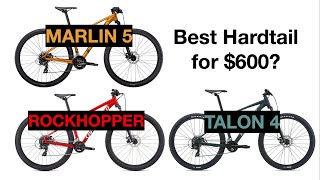 2021 Trek Marlin 5 VS Specialized Rockhopper VS Giant Talon 4 [upl. by Aseel]