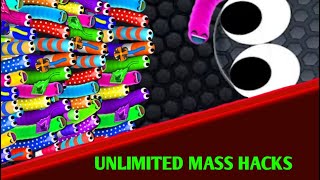 Slitherio UNLIMITED MASS HACKS  Unlimited length  Unlimited Big Unlimited score Epic GamePlay [upl. by Wye]