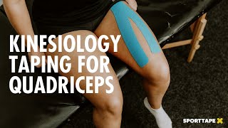 Kinesiology Taping for Quadriceps  How To Tape The Quads using Kinesiology Tape [upl. by Ganley]