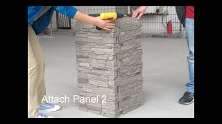 NextStone™ Slatestone 30quot Column Wrap Install Demo [upl. by Anilag]