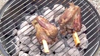 Lamb Shanks Braised amp Grilled  Recipe  36 [upl. by Airdnaed]