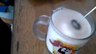 Aerolatte Review Frothing Cold Milk In Under 1 Minute [upl. by Ahsinal]