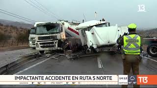 Impactante accidente registra en vivo matinal quotBienvenidosquot en Ruta 5 Norte [upl. by Klina183]