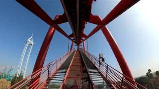 Silver Bullet Roller Coaster POV Knotts Berry Farm [upl. by Harbird]