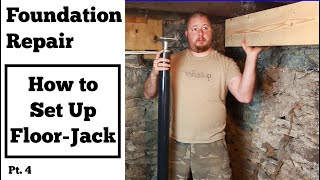 Foundation Repair  How to Set Up Floor Jacks Pt 4 [upl. by Loriner23]