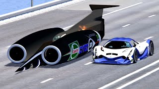 Devel Sixteen vs SSC Fastest Car In The World  Drag Race 20 KM [upl. by Landahl]